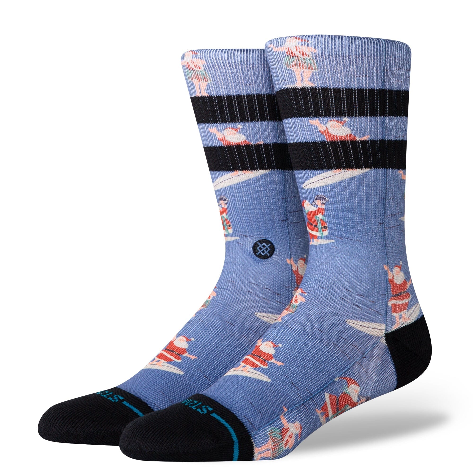 Position de chaussettes surfant Santa Crew