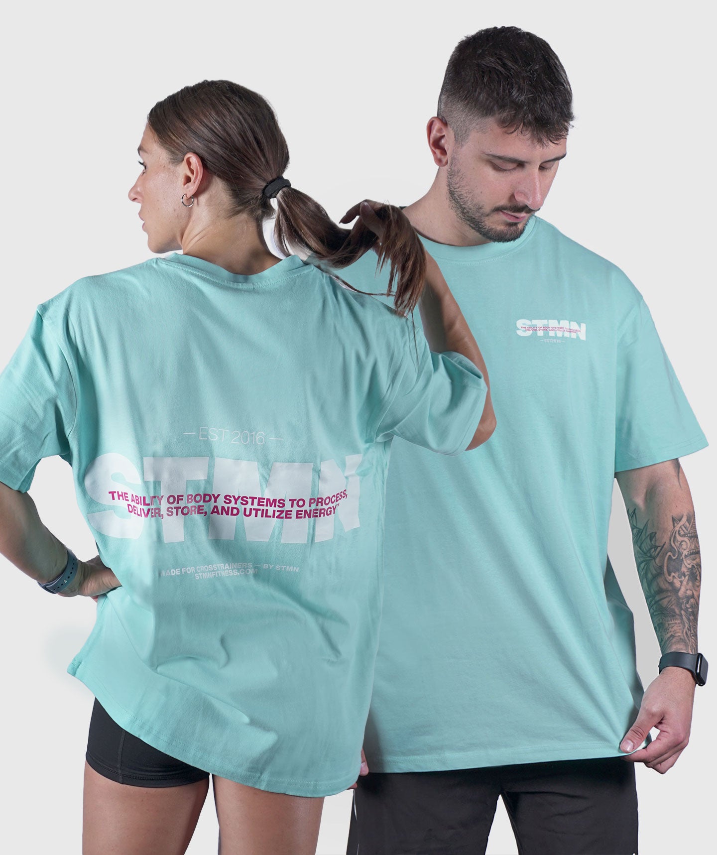 <tc>T-shirt</tc> „DOWNTOWN“ Loose-Fit Ocean Unisex