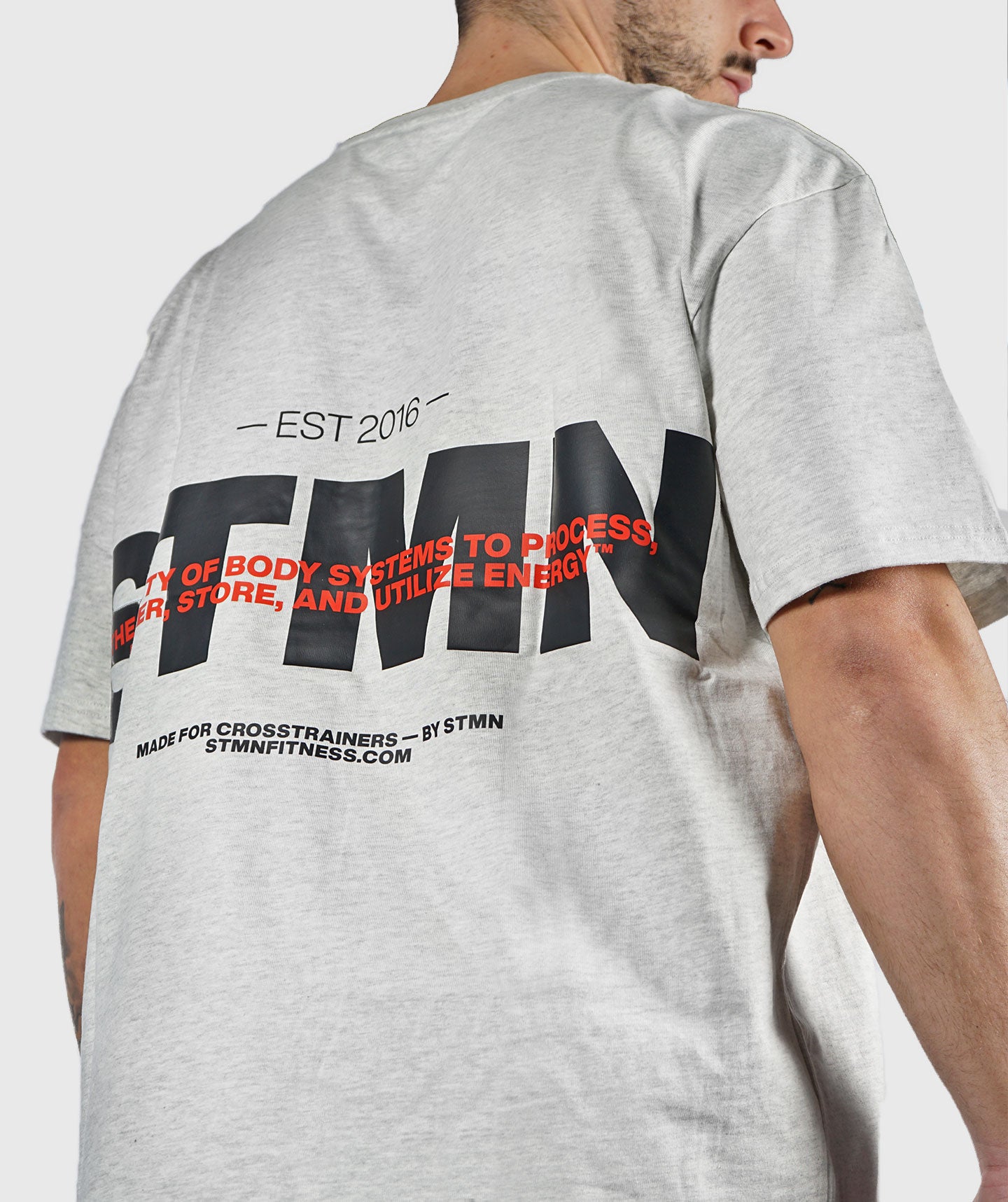 T-shirt STMN Loose-Fit White - STMN Fitness