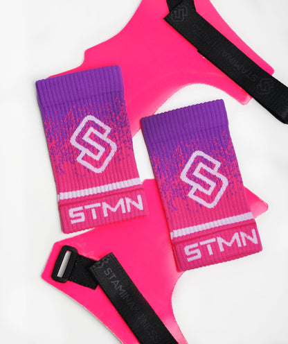 Polsini Slim in spugna Magenta- STMN Fitness